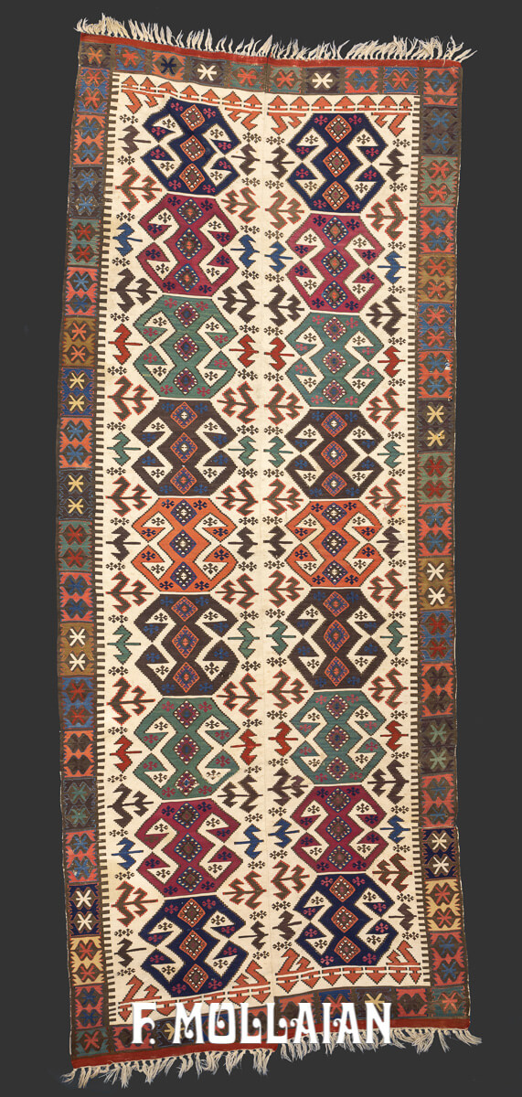 Kilim Rug Anatolian Geometric Design n°:781871
